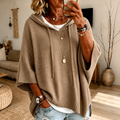 Caterina | Maglione Poncho con Cappuccio
