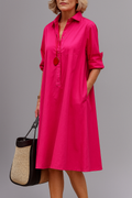 Silvia | Vestito Midi Rosa, la femminilità che si porta con naturalezza