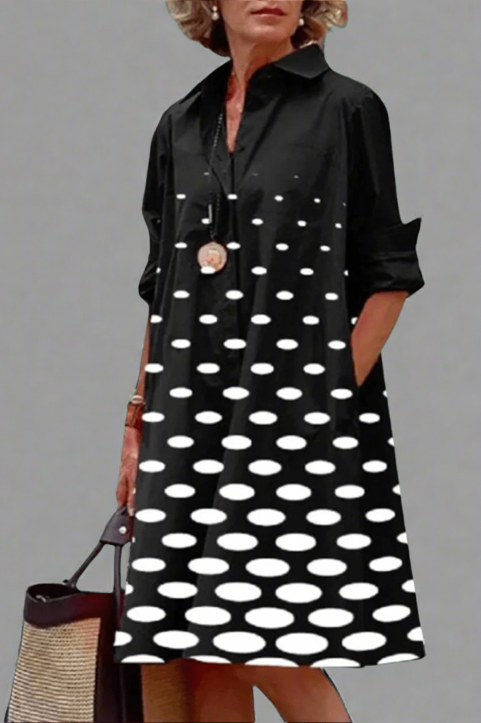 Francesca | Vestito Midi a Pois, il classico che non passa mai di moda