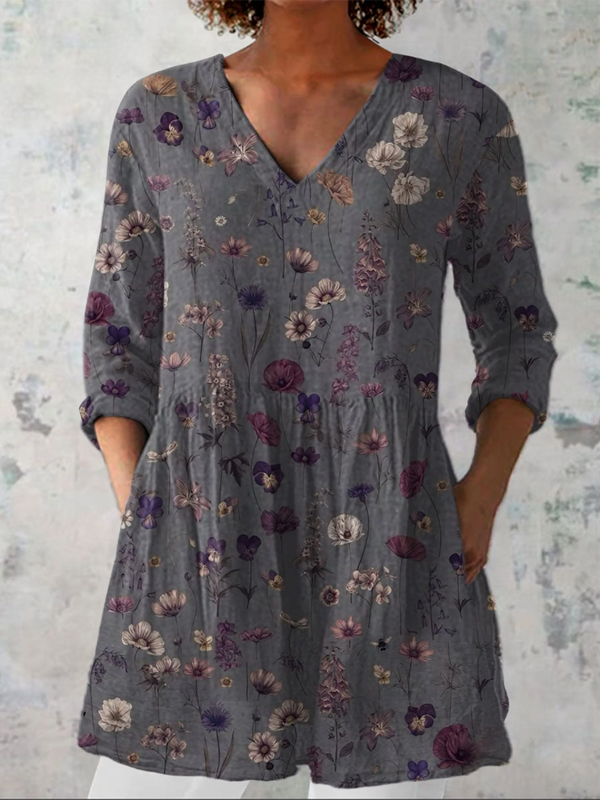 Ada | Blusa Lunga con Scollo a V