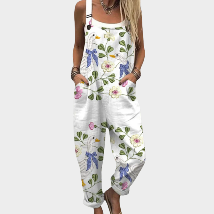 Comfortable Printed Dungarees