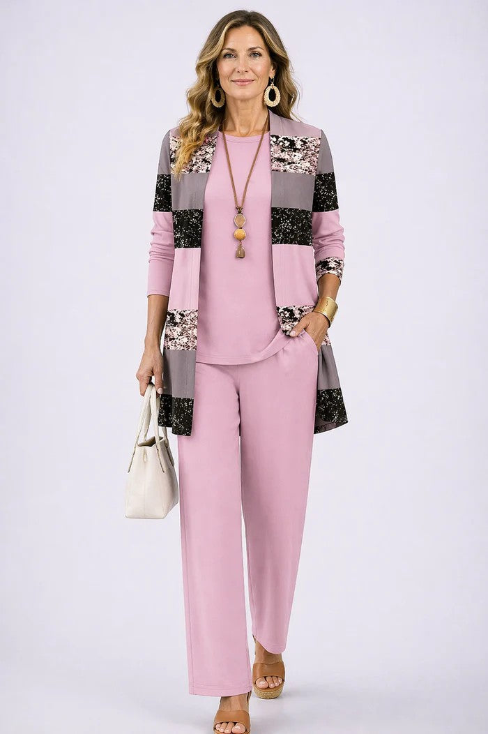 Margherita | Completo Tre Pezzi con Cardigan Lungo