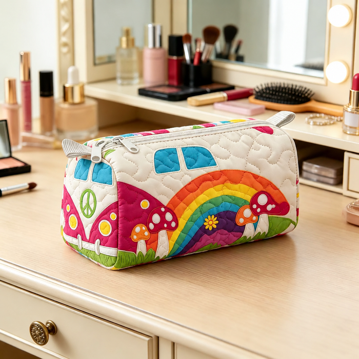 Funghi Arcobaleno | Beauty Case Trapuntato