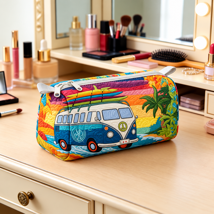 Onde Tropicali | Beauty Case Trapuntato