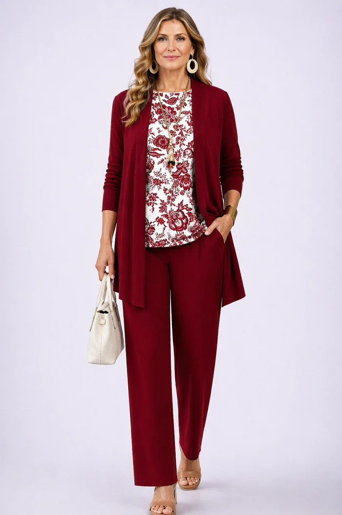 Margherita | Completo Tre Pezzi con Cardigan Lungo