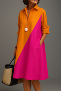 Patrizia | Vestito Midi Arancio, il calore che accende ogni giornata