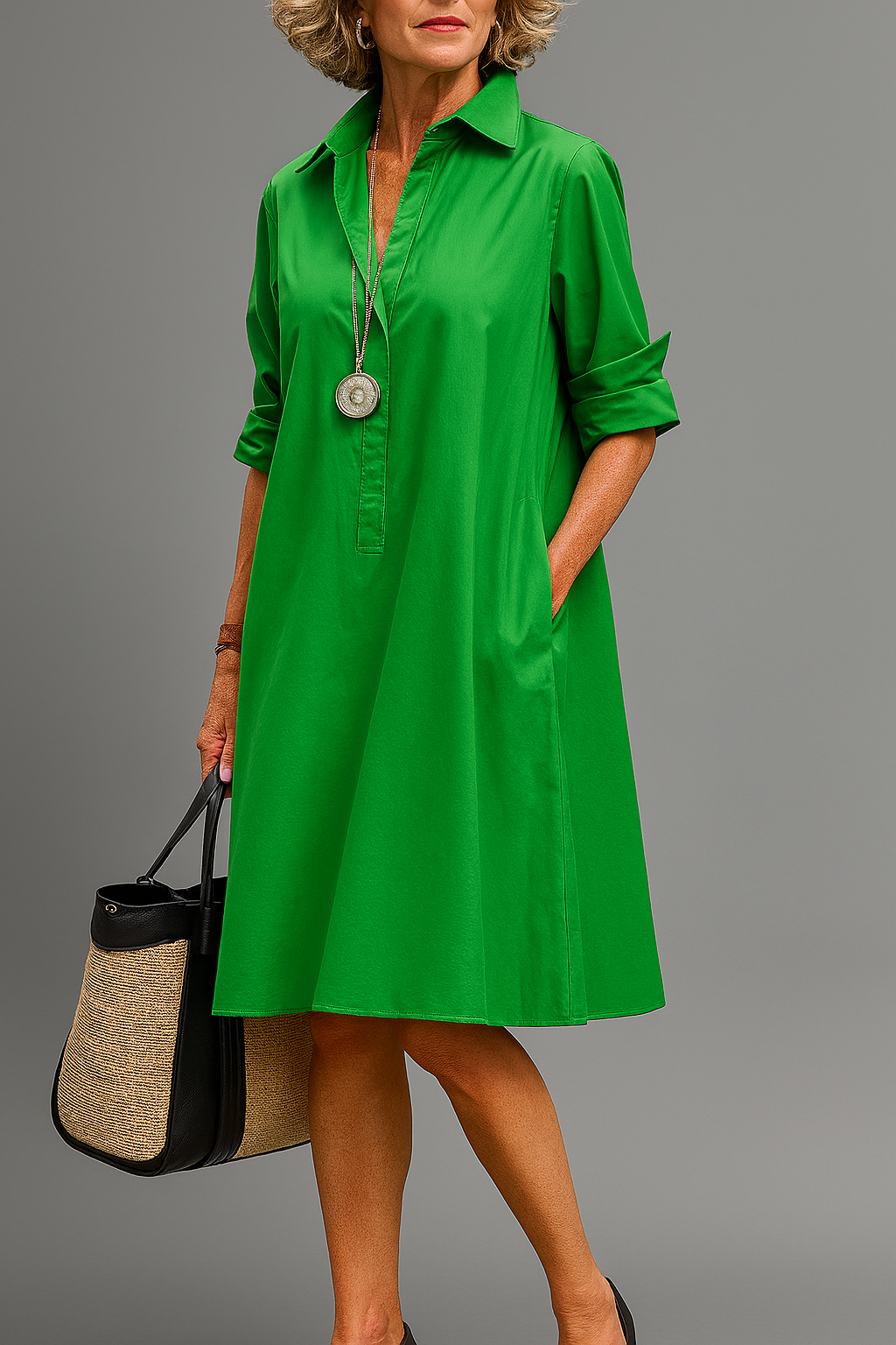 Lucia | Vestito Midi Verde, la freschezza che ti dona luce