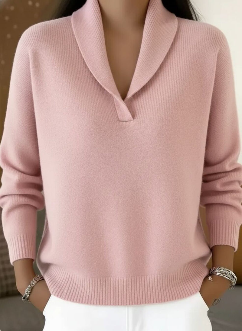 Fiorella | Maglione con Scollo a V, colore rosa, foto prodotto