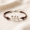 Bracciale Vintage Effetto Corda con Uccellino